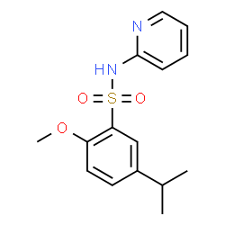 ChemSpider 2D Image | 5-Isopropyl-2-methoxy-N-(2-pyridinyl)benzenesulfonamide | C15H18N2O3S