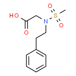 ChemSpider 2D Image | N-(Methylsulfonyl)-N-(2-phenylethyl)glycine | C11H15NO4S