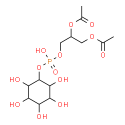 ChemSpider 2D Image | 3-({Hydroxy[(2,3,4,5,6-pentahydroxycyclohexyl)oxy]phosphoryl}oxy)-1,2-propanediyl diacetate | C13H23O13P