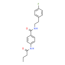 ChemSpider 2D Image | 4-(Butyrylamino)-N-[2-(4-fluorophenyl)ethyl]benzamide | C19H21FN2O2