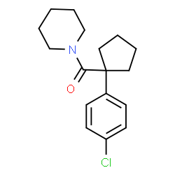 ChemSpider 2D Image | [1-(4-Chlorophenyl)cyclopentyl](1-piperidinyl)methanone | C17H22ClNO