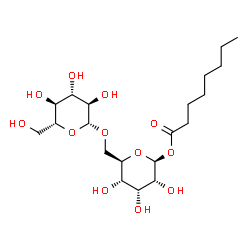 ChemSpider 2D Image | 6-O-beta-D-Glucopyranosyl-1-O-octanoyl-beta-D-allopyranose | C20H36O12