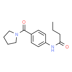 ChemSpider 2D Image | N-[4-(1-Pyrrolidinylcarbonyl)phenyl]butanamide | C15H20N2O2