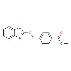 ChemSpider 2D Image | Methyl 4-[(1,3-benzoxazol-2-ylsulfanyl)methyl]benzoate | C16H13NO3S
