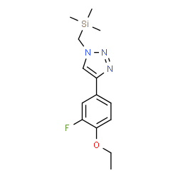 ChemSpider 2D Image | 4-(4-Ethoxy-3-fluorophenyl)-1-[(trimethylsilyl)methyl]-1H-1,2,3-triazole | C14H20FN3OSi