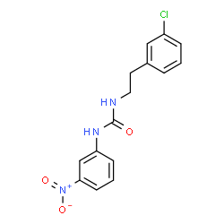 ChemSpider 2D Image | 1-[2-(3-Chlorophenyl)ethyl]-3-(3-nitrophenyl)urea | C15H14ClN3O3