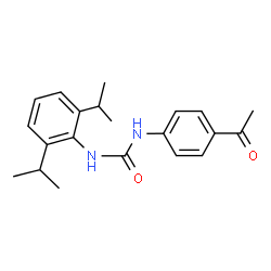 ChemSpider 2D Image | 1-(4-Acetylphenyl)-3-(2,6-diisopropylphenyl)urea | C21H26N2O2