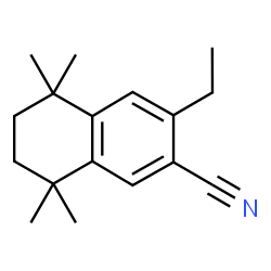 ChemSpider 2D Image | 1,1,4,4-tetramethyl-6-ethyl-7-cyanotetralin | C17H23N