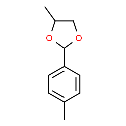 ChemSpider 2D Image | 4-Methyl-​2-(p-tolyl)​-1,3-diox​olane | C11H14O2