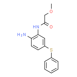 ChemSpider 2D Image | N-[2-Amino-5-(phenylthio)phenyl]-2-methoxyacetamide | C15H16N2O2S