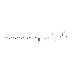 ChemSpider 2D Image | 2,3-Dihydroxypropyl 2-(tridecanoylamino)ethyl hydrogen phosphate | C18H38NO7P