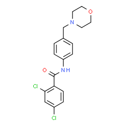ChemSpider 2D Image | 2,4-Dichloro-N-[4-(4-morpholinylmethyl)phenyl]benzamide | C18H18Cl2N2O2