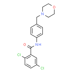 ChemSpider 2D Image | 2,5-Dichloro-N-[4-(4-morpholinylmethyl)phenyl]benzamide | C18H18Cl2N2O2