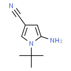 ChemSpider 2D Image | 5-amino-1-tert-butyl-1H-pyrrole-3-carbonitrile | C9H13N3