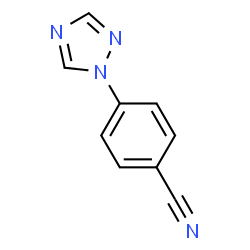 ChemSpider 2D Image | 4-(1H-1,2,4-Triazol-1-yl)benzonitrile | C9H6N4