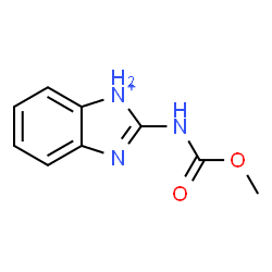ChemSpider 2D Image | 2-[(Methoxycarbonyl)amino]-1H-benzimidazol-1-ium | C9H10N3O2