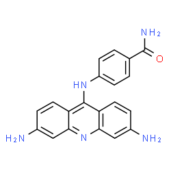 ChemSpider 2D Image | 4-[(3,6-Diamino-9-acridinyl)amino]benzamide | C20H17N5O