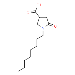 ChemSpider 2D Image | 1-Octyl-5-oxo-3-pyrrolidinecarboxylic acid | C13H23NO3