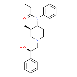 ChemSpider 2D Image | N-{(3R,4R)-1-[(2R)-2-Hydroxy-2-phenylethyl]-3-methyl-4-piperidinyl}-N-phenylpropanamide | C23H30N2O2