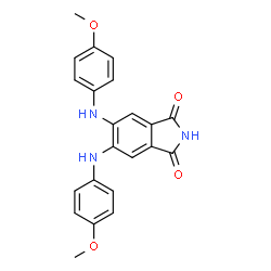 ChemSpider 2D Image | 5,6-Bis[(4-methoxyphenyl)amino]-1H-isoindole-1,3(2H)-dione | C22H19N3O4