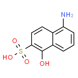 ChemSpider 2D Image | 5-Amino-1-hydroxy-2-naphthalenesulfonic acid | C10H9NO4S