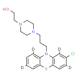 ChemSpider 2D Image | PERPHENAZINE-D4 | C21H22D4ClN3OS
