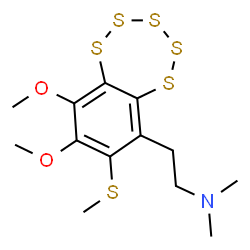 ChemSpider 2D Image | N,N-dimethyl-5-(methylthio)varacin | C13H19NO2S6
