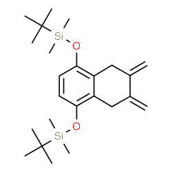 ChemSpider 2D Image | {[6,7-Bis(methylene)-5,6,7,8-tetrahydronaphthalene-1,4-diyl]bis(oxy)}bis[dimethyl(2-methyl-2-propanyl)silane] | C24H40O2Si2