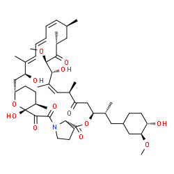 ChemSpider 2D Image | (1R,8S,11S,14R,15Z,17R,18R,20R,22S,23Z,25E,27E,29S,31S,34R)-1,17,29-Trihydroxy-11-{(2R)-1-[(3S,4S)-4-hydroxy-3-methoxycyclohexyl]-2-propanyl}-18-methoxy-14,16,20,22,28,34-hexamethyl-10,35-dioxa-4-azat
ricyclo[29.3.1.0~4,8~]pentatriaconta-15,23,25,27-tetraene-2,3,9,13,19-pentone | C49H75NO13