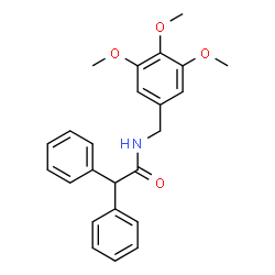 ChemSpider 2D Image | 2,2-Diphenyl-N-(3,4,5-trimethoxybenzyl)acetamide | C24H25NO4