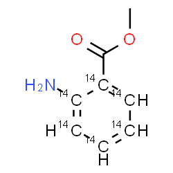 ChemSpider 2D Image | Methyl 2-amino(~14~C_6_)benzoate | C214C6H9NO2