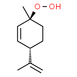 ChemSpider 2D Image | (1S,4S)-4-Isopropenyl-1-methyl-2-cyclohexen-1-yl hydroperoxide | C10H16O2