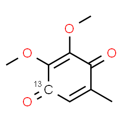 ChemSpider 2D Image | 2,3-Dimethoxy-5-methyl(1-~13~C)-2,5-cyclohexadiene-1,4-dione | C813CH10O4