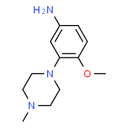 ChemSpider 2D Image | 4-Methoxy-3-(4-methyl-1-piperazinyl)aniline | C12H19N3O