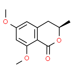 ChemSpider 2D Image | (3R)-6,8-Dimethoxy-3-methyl-3,4-dihydro-1H-isochromen-1-one | C12H14O4