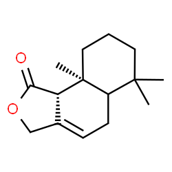 ChemSpider 2D Image | (9aS,9bR)-6,6,9a-Trimethyl-5,5a,6,7,8,9,9a,9b-octahydronaphtho[1,2-c]furan-1(3H)-one | C15H22O2