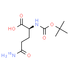 ChemSpider 2D Image | N~2~-{[(2-Methyl-2-propanyl)oxy]carbonyl}-L-(N~5~-~15~N)glutamine | C10H18N15NO5