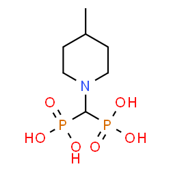 ChemSpider 2D Image | [(4-Methyl-1-piperidinyl)methylene]bis(phosphonic acid) | C7H17NO6P2