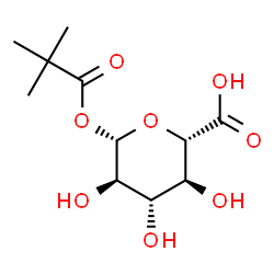ChemSpider 2D Image | 1-O-(2,2-Dimethylpropanoyl)-beta-D-glucopyranuronic acid | C11H18O8
