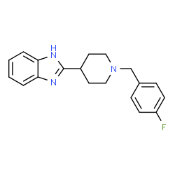 ChemSpider 2D Image | 2-[1-(4-Fluorobenzyl)-4-piperidinyl]-1H-benzimidazole | C19H20FN3
