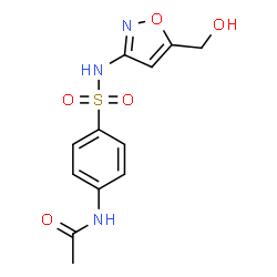 ChemSpider 2D Image | N-(4-{[5-(Hydroxymethyl)-1,2-oxazol-3-yl]sulfamoyl}phenyl)acetamide | C12H13N3O5S