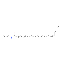 ChemSpider 2D Image | N-isobutyl-(2E,4E,14Z)-eicosatrienamide | C24H43NO