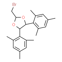 ChemSpider 2D Image | 2-(Bromomethyl)-4,5-dimesityl-1,3-dioxolane | C22H27BrO2