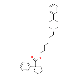 ChemSpider 2D Image | 6-(4-Phenyl-1-piperidinyl)hexyl 1-phenylcyclopentanecarboxylate | C29H39NO2