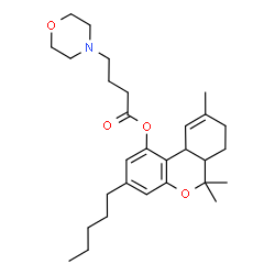 ChemSpider 2D Image | 6,6,9-Trimethyl-3-pentyl-6a,7,8,10a-tetrahydro-6H-benzo[c]chromen-1-yl 4-(4-morpholinyl)butanoate | C29H43NO4