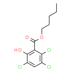 ChemSpider 2D Image | pentyl 3,5,6-trichlorosalicylate | C12H13Cl3O3