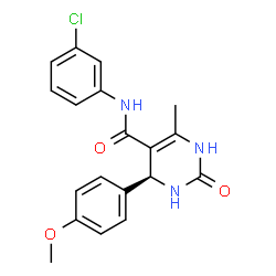 ChemSpider 2D Image | (4S)-N-(3-Chlorophenyl)-4-(4-methoxyphenyl)-6-methyl-2-oxo-1,2,3,4-tetrahydro-5-pyrimidinecarboxamide | C19H18ClN3O3