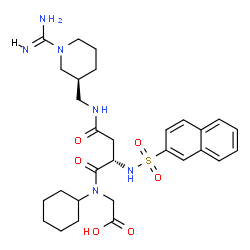 ChemSpider 2D Image | N-{[(3S)-1-Carbamimidoyl-3-piperidinyl]methyl}-N~2~-(2-naphthylsulfonyl)-L-asparaginyl-N-cyclohexylglycine | C29H40N6O6S