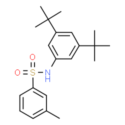 ChemSpider 2D Image | N-[3,5-Bis(2-methyl-2-propanyl)phenyl]-3-methylbenzenesulfonamide | C21H29NO2S