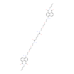 ChemSpider 2D Image | N,N'-bis[2-[2-[2-[(2-butyl-1,3-dioxo-benzo[de]isoquinolin-6-yl)amino]ethoxy]ethoxy]ethyl]hexanediamide | C50H64N6O10